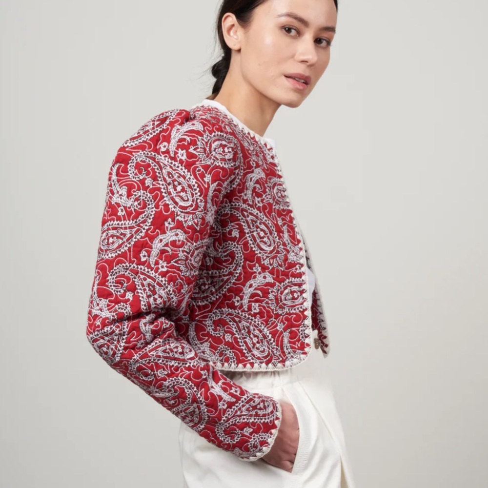 Sea Theodora Paisley Quilted Crop Jacket